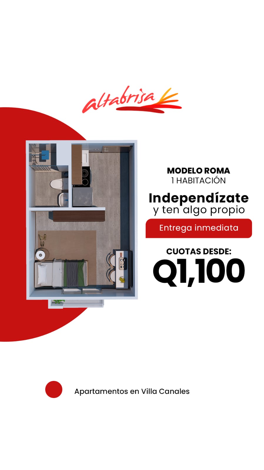 Modelo Roma - 1 habitación